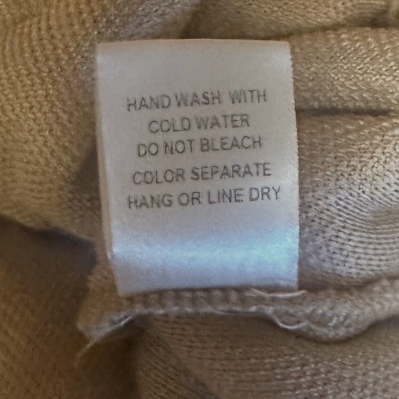 BiBi Half Zip Fleece Denim Pullover Size Large Latte Long Sleeve Pockets - Picture 13 of 14